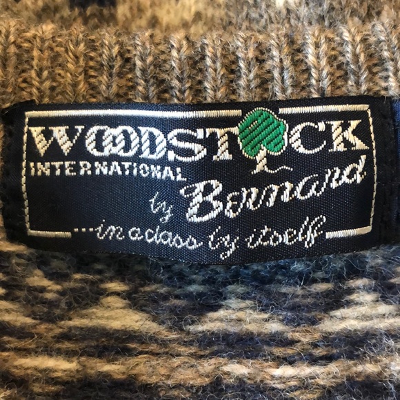 VINTAGE Nordic Faire Isle Size XL Woodstock Shetland Graphic Unisex Hong Kong - Picture 8 of 11